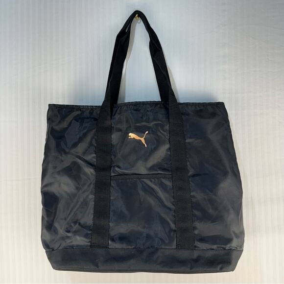 PUMA Women’s Evercat Cambridge Tote Black/Gold 16” X 16” X 7” - Picture 1 of 7
